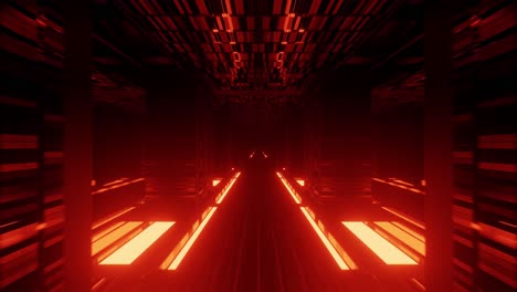 Animation-of-moving-through-highly-reflective,colorful-and-glowing-entrance-of-nightclub-disco