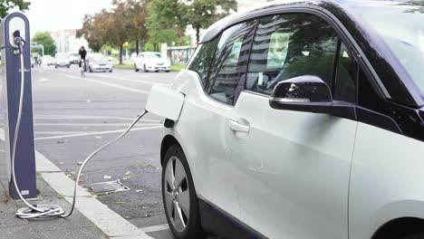 New-Technology-with-Emission-Free-Electric-Car-at-Charging-Station