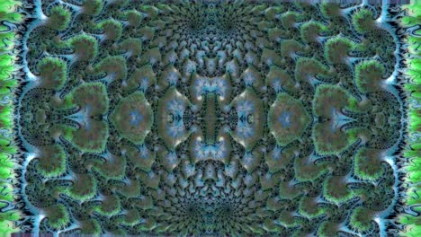 Abstraktes-Fraktales-Muster-Ornament-Bewegungsanimation-Hintergrunddesign