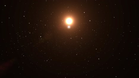 Die-Sonne-Schien-In-Einem-Dunklen-Universum-Voller-Sterne