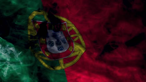 Die-Portugiesische-Flagge-Schwenken