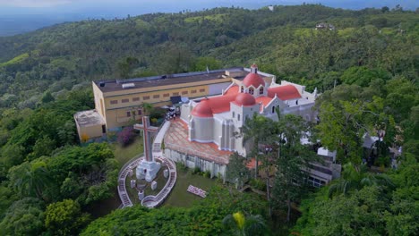 Aerial-View-Of-Santo-Cerro-Church-With-Red