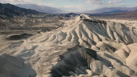 4K-Aerial-drone-shot-of-Death-Valley-National-Park,-Rocky-desert-hills-Eastern-California,-and-Nevada,-USA