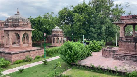 Historical-Indian-Cenotaphs-Dome-Structures-In-Mandore-Garden
