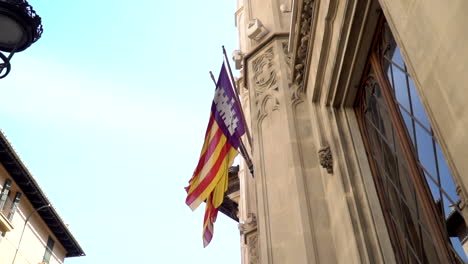 Palma-de-Mallorca-flags-moving-in-the-wind