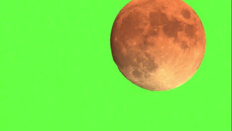 Full-Super-Moon-Moving-On-A-Green-Screen