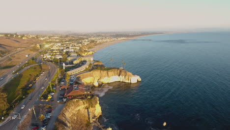 Aerial-view-of-Pismo-Beach-California,-on-the-Pacific-Ocean-shot-in-4k-high-resolution