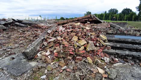 Destroyed-Building-And-Piles-Of-Fallen-Rubbles-In