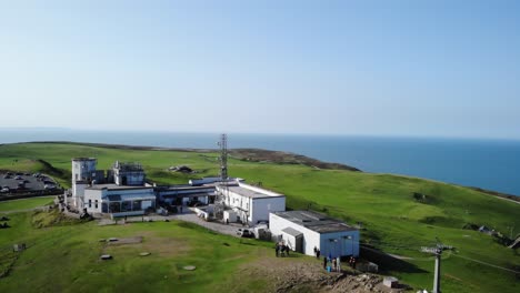 Aerial-view-of-the-Great-Orme-Summit-Complex-overlooking-the-Irish-Sea
