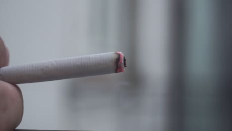 Closeup-of-a-cigarette-being-lit
