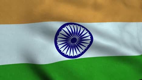 Indische-Flagge-Auf-Einem-Wind---Asiatisches-Indien