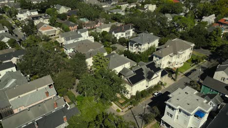 Reverse-aerial-reveal-of-New-Orleans-suburbs