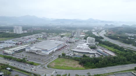 Aerial-flight-towards-the-central-bus-station-in-Malaysia