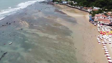 Aerial-Drone-Shot-of-Pipa-Beach-Brazil
