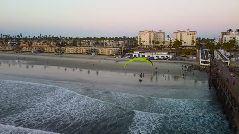 Paraglider,California-Oceanside-Pier-At-Sunset
