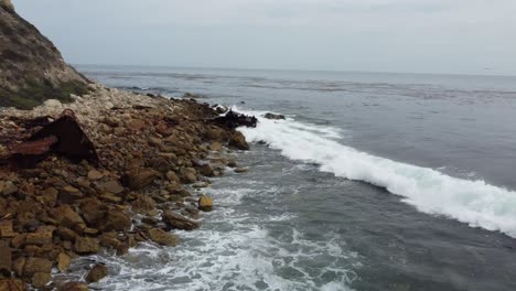 Shipwreck-Beach-Per-Drohne-4k-In-Rancho-Palos-Verdes,-Kalifornien
