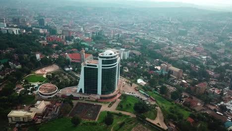 Scenic-View-Of-Pearl-Of-Africa-Hotel-With-Cityscape-Views-In-Kampala,-Uganda