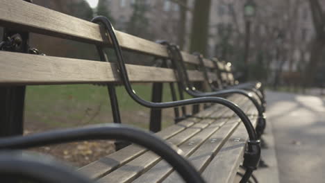 The-benches-in-the-park-are-empty