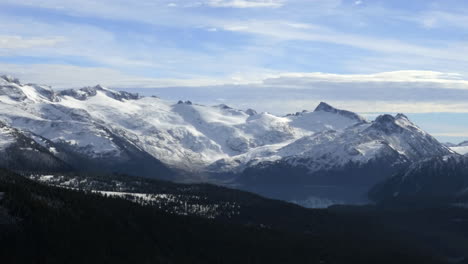 Magníficas-Cadenas-Montañosas-Cubiertas-De-Nieve-De-Vancouver,-Squamish,-Whistler-Y-Pemberton-En-BC,-Canadá---Toma-General