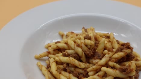 Trofie,-italian-pasta-with-bolognese-sauce