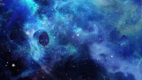 Las-Nubes-De-La-Nebulosa-Azul-Se-Están-Acercando-En-El-Universo