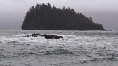 Island-in-the-storm,-Skidegate,-Haida-Gwaii