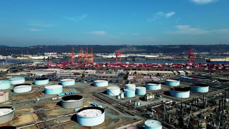 Aerial-Shot-Of-TOTE-Maritime-Alaska,-Terminal-View,-Tacoma-,-Washington