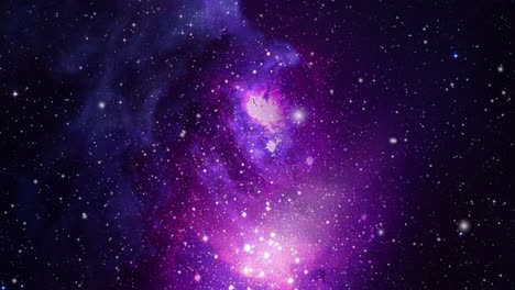 Violette-Und-Blaue-Nebelwolken,-Die-über-Das-Universum-Treiben