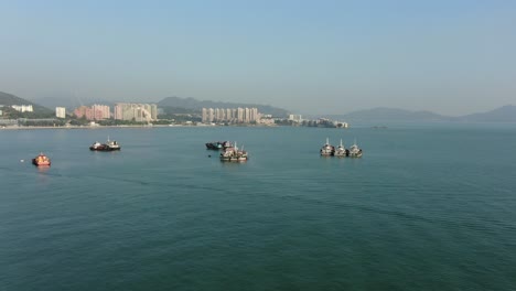 Hong-Kong-Goldküstengebiet,-Luftbild-Aus-Niedrigem-Winkel