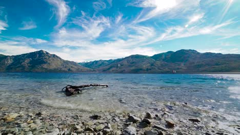 Time-lapse-of-Epuyen-Lake,-Chubut-Province,-Argentina,-wide-shot