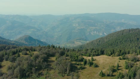 Radočelo-mountain-in-Serbia-near-Golija,-aerial-view-over-remote-mountainside