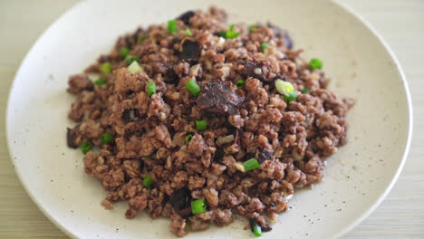 Stir-fried-Chinese-Olives-with-Minced-Pork---Asian-food-style