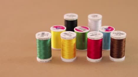Set-of-colored-threads-for-sewing.-Panning