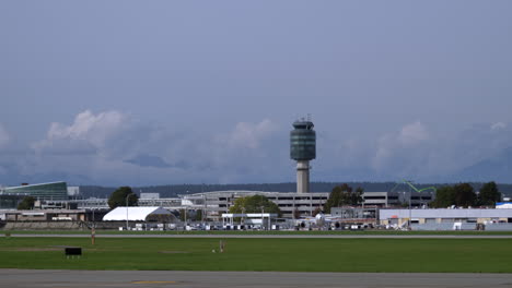 Static-Shot-of-Vancouver-International-Airport-on-a-Sunny-Day