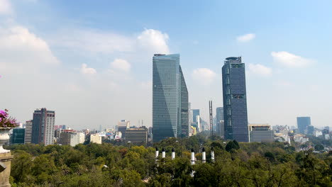 View-of-Chapultepec-forest-and-paseo-de-la-reforma-in-mexico-city
