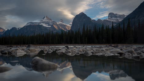 Time-Lapse-of-Picturesque-Nature-of-Alberta-Canada-by-Scenic-Icefields-Parkway-Highway
