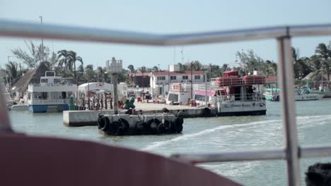 Arriving-at-Holbox-Island-Mexico-View-from-Inside-Ferry