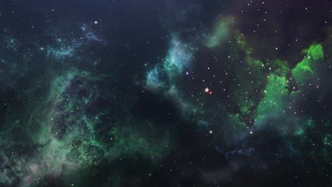 Nubes-Nebulosas-Verdes-Flotando-En-El-Universo