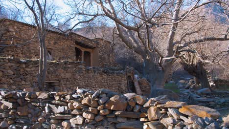 Old-stone-building-in-the-mountains-Silk-Road,-Sentob-village-Uzbekistan-10-of-22