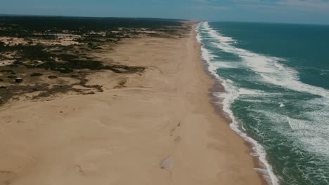 Cubierta-De-Vegetación-Verde-A-Lo-Largo-De-La-Playa-Costera-De-Rocha-Uruguay