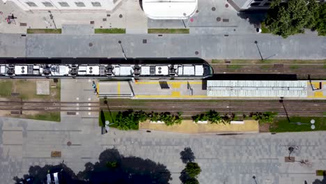 Aerial-landscape-of-train-station-at-downtown-Rio-de-Janeiro-Brazil