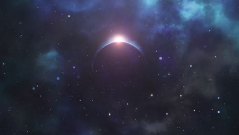 Silhouette-Planet-Im-Universum