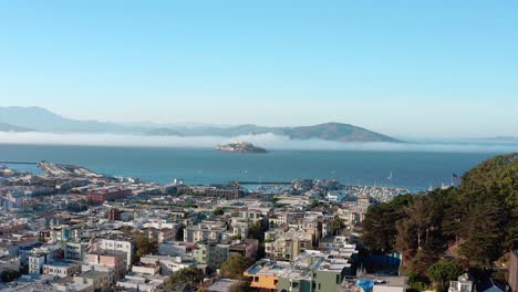 Aerial:-Beautiful-cityscape-and-Coit-tower-view-part-13,-drone-view