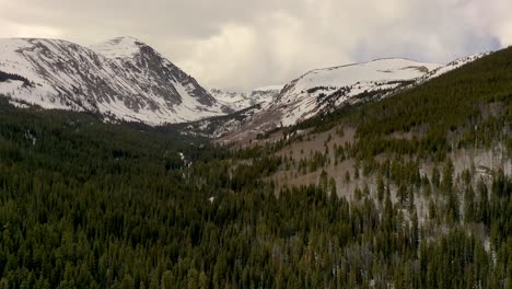 Timepalse-of-Rocky-Mountains-by-drone