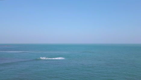 Aerial-view-of-vast-blue-sea-water-in-Bay-of-Bengal