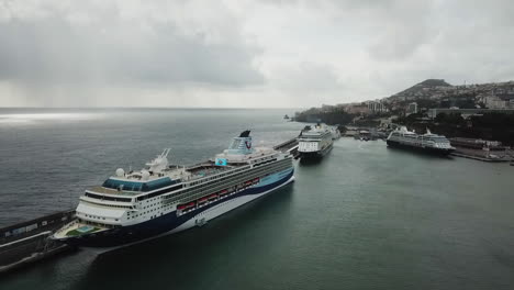 Drone-shot-of-the-port-of-Madeira