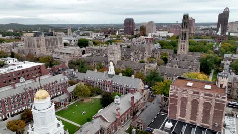 aerial-slow-pullout-yale-university-in-new-haven-connecticut
