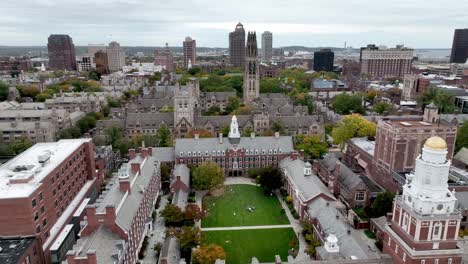 aerial-high-fast-push-over-yale-university-in-new-haven-connecticut