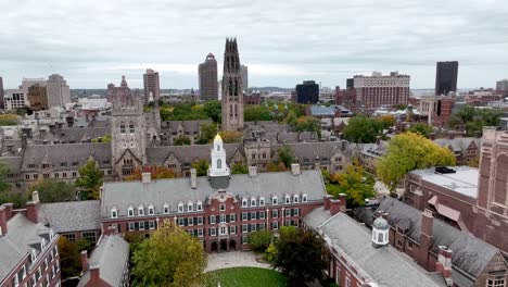 aerial-fast-push-over-yale-university-campus-in-new-haven-connecticut