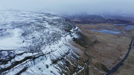 Aerial-View-Of-Dramatic-Snow-Mountain-In-Snaefellsnes-Peninsula-In-Iceland